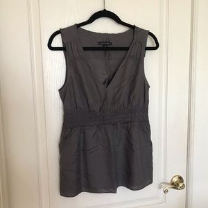 Banana Republic 100% silk grey blouse